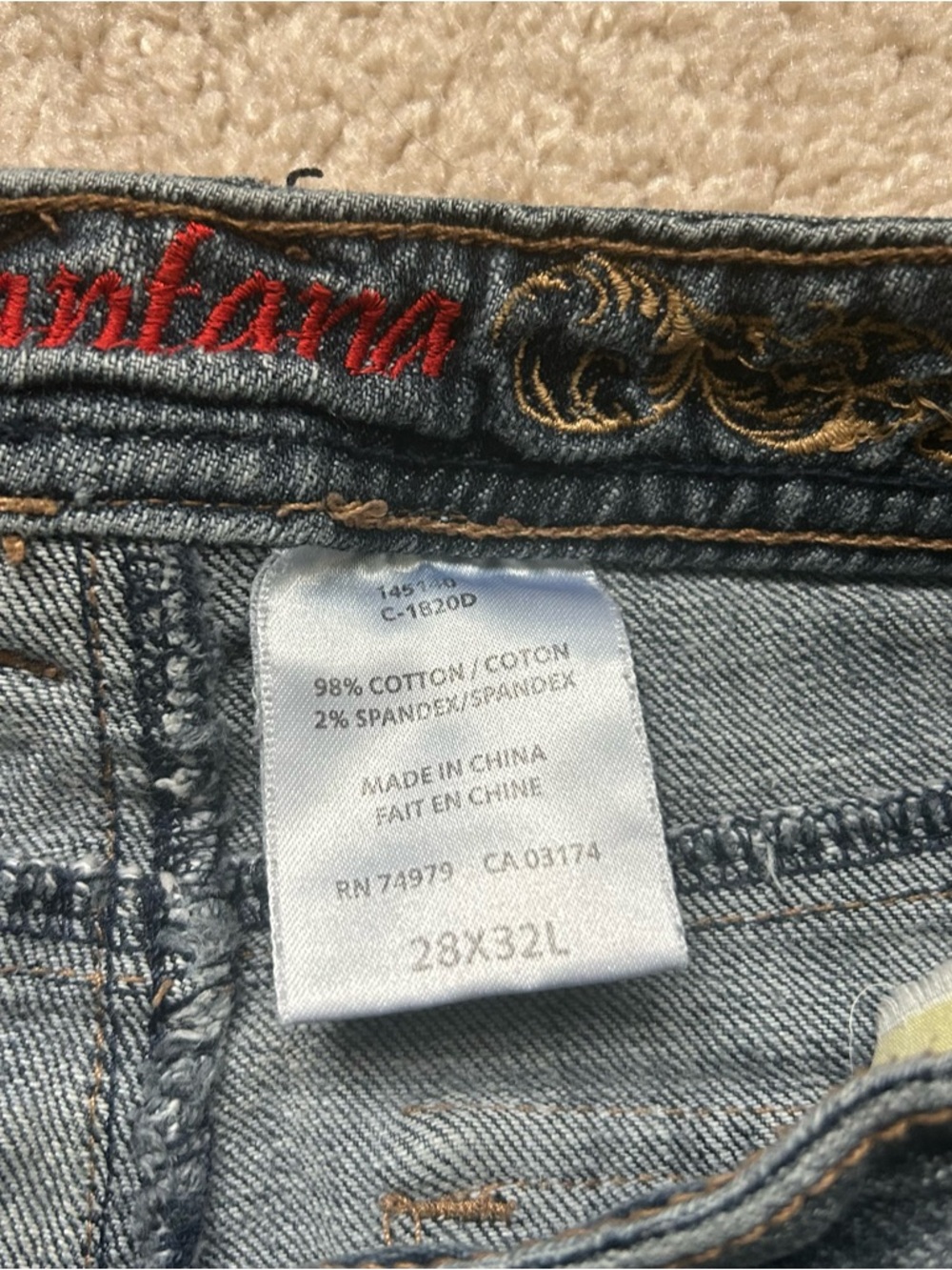 Women’s Gray-Blue Flare Jeans - Picture 7 of 8
